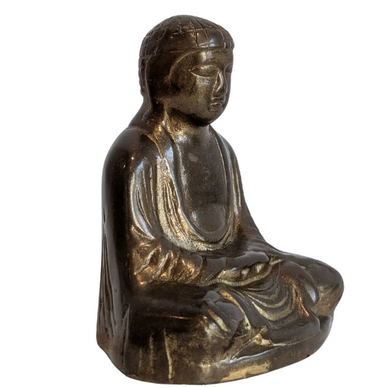 Japanese bronze Buddha in meditation pose Dhyana Mudra, bronze, Japan