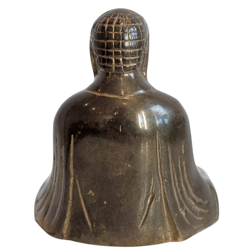 Japanese bronze Buddha seated in meditation posture, Japan