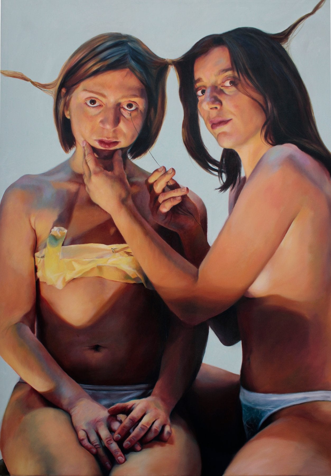Jara Marzulli nude painting two women figurative work