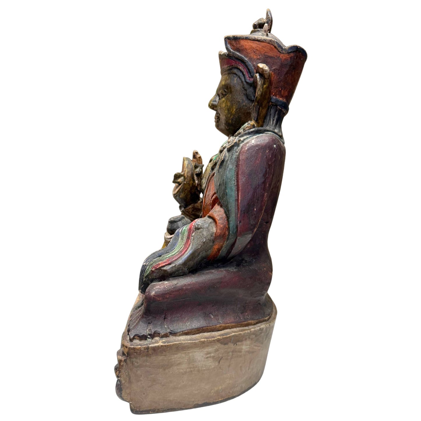 Karma Kagyu heritage black hat llama sculpture