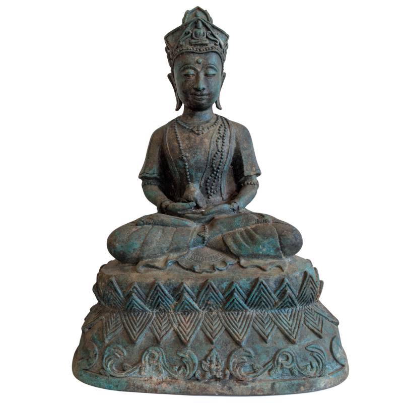 Khmer Lokeshvara (Avalokiteshvara) avec kundika – bodhisattva en bronze, lot 150