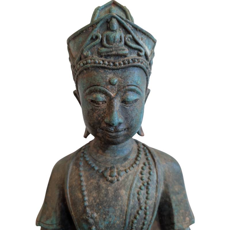 Seated Avalokiteshvara bodhisattva of bronze