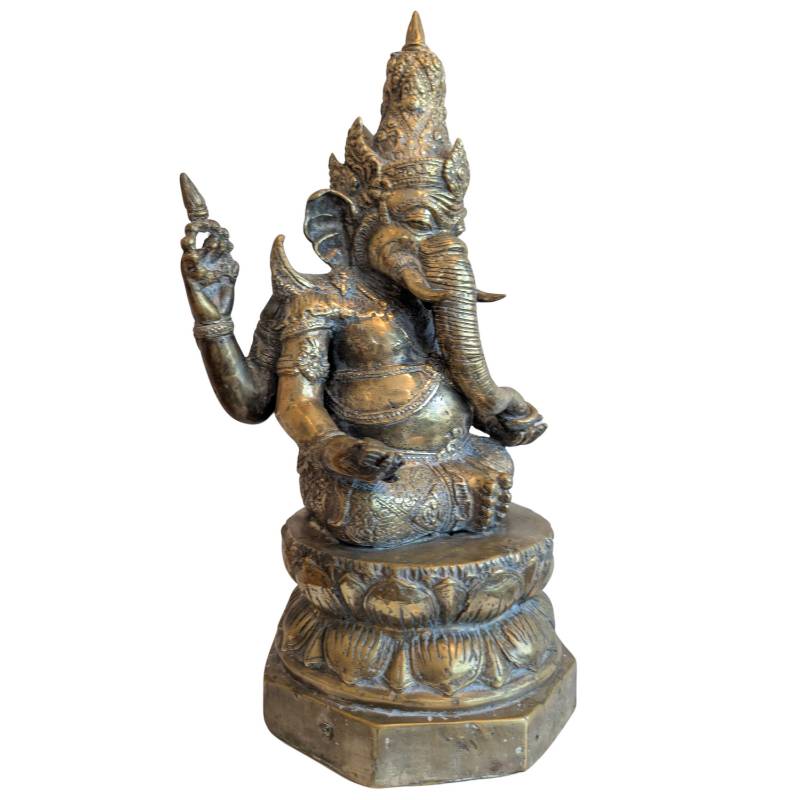 Khmer Ganesha with Buddha in the bronze crown