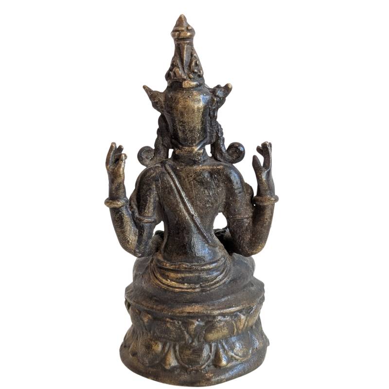 Khmer Lokeshvara protective statue in bronze