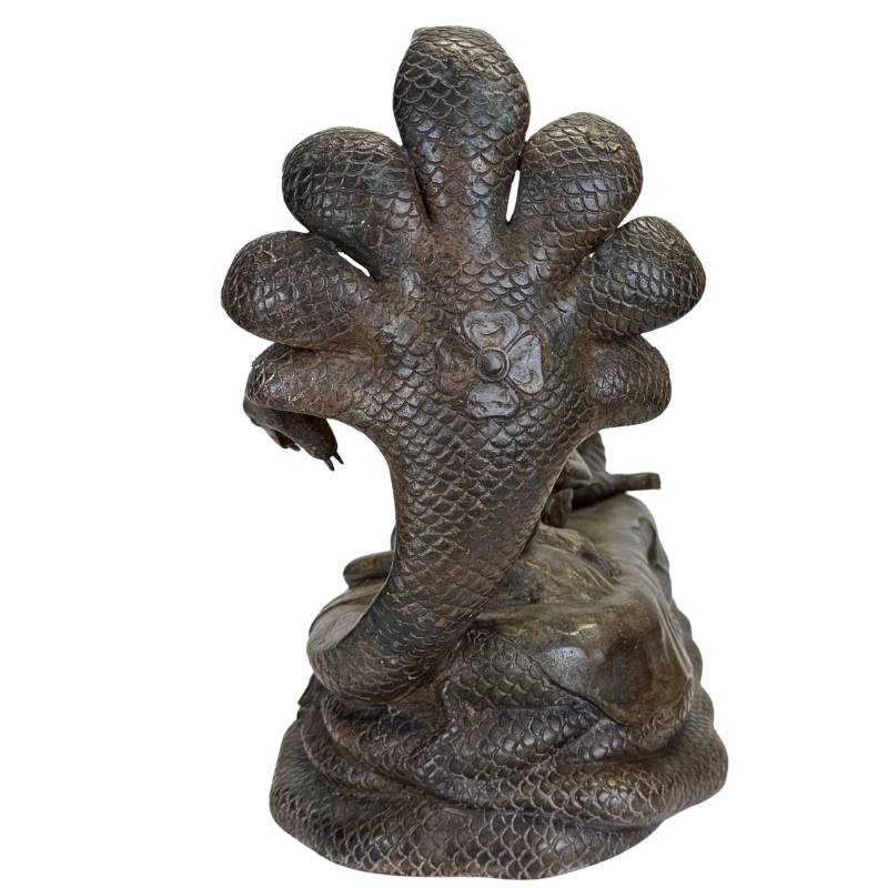 Cambodian style brass sculpture Vishnu and Lakshmi