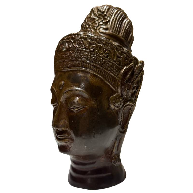 Khmer style Buddha object made of bronze with a serene spiritual aura
