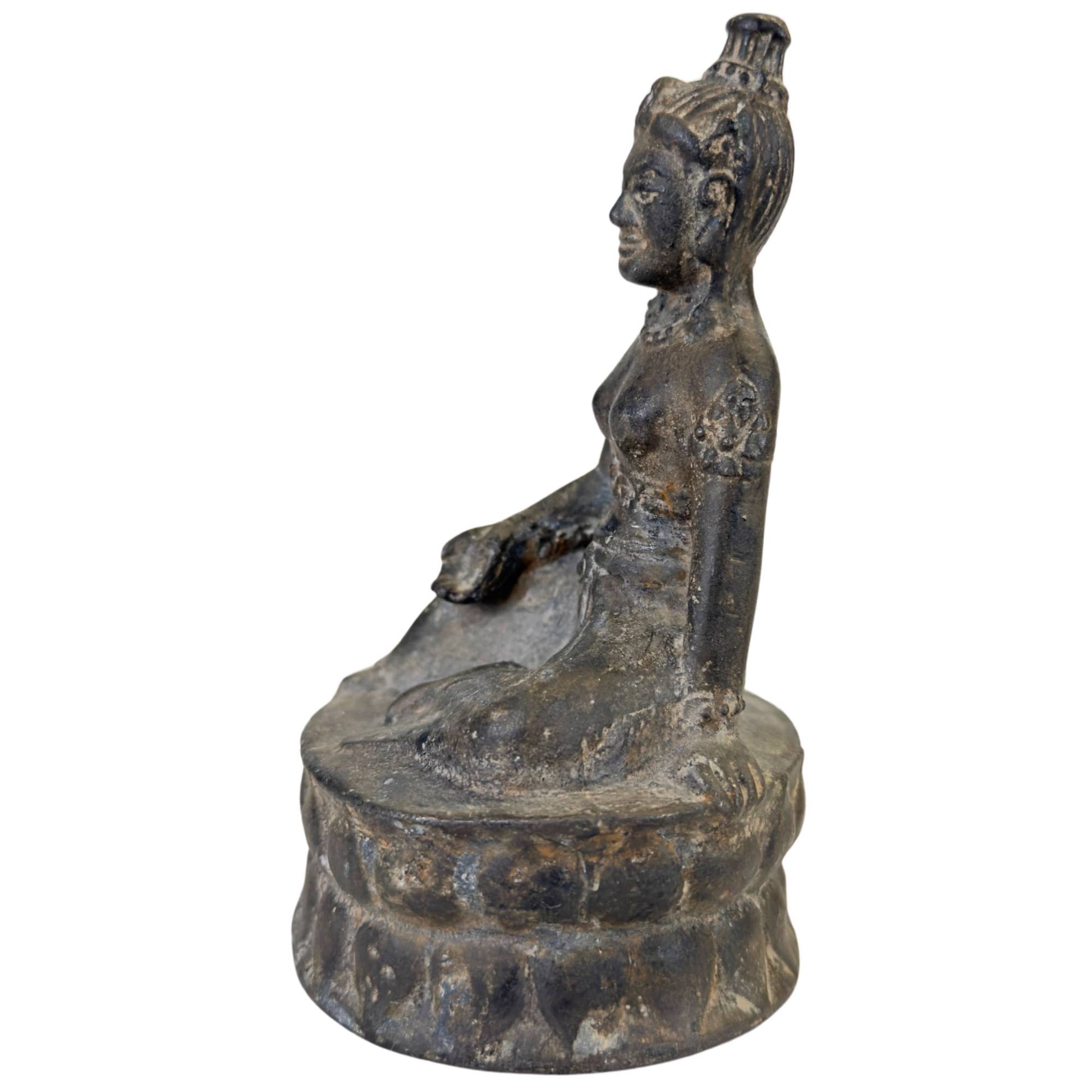 lotus base bronze statue Khmer style Buddhist art