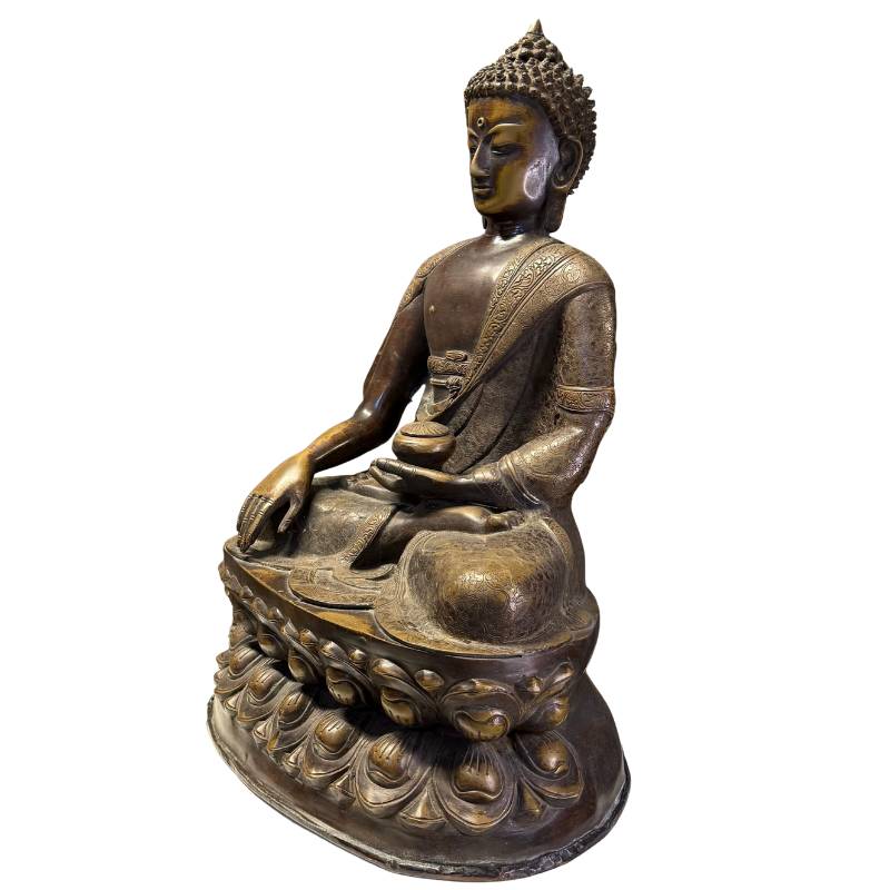 Classical Buddha face Newari style 1700-1800 art history Asian art.