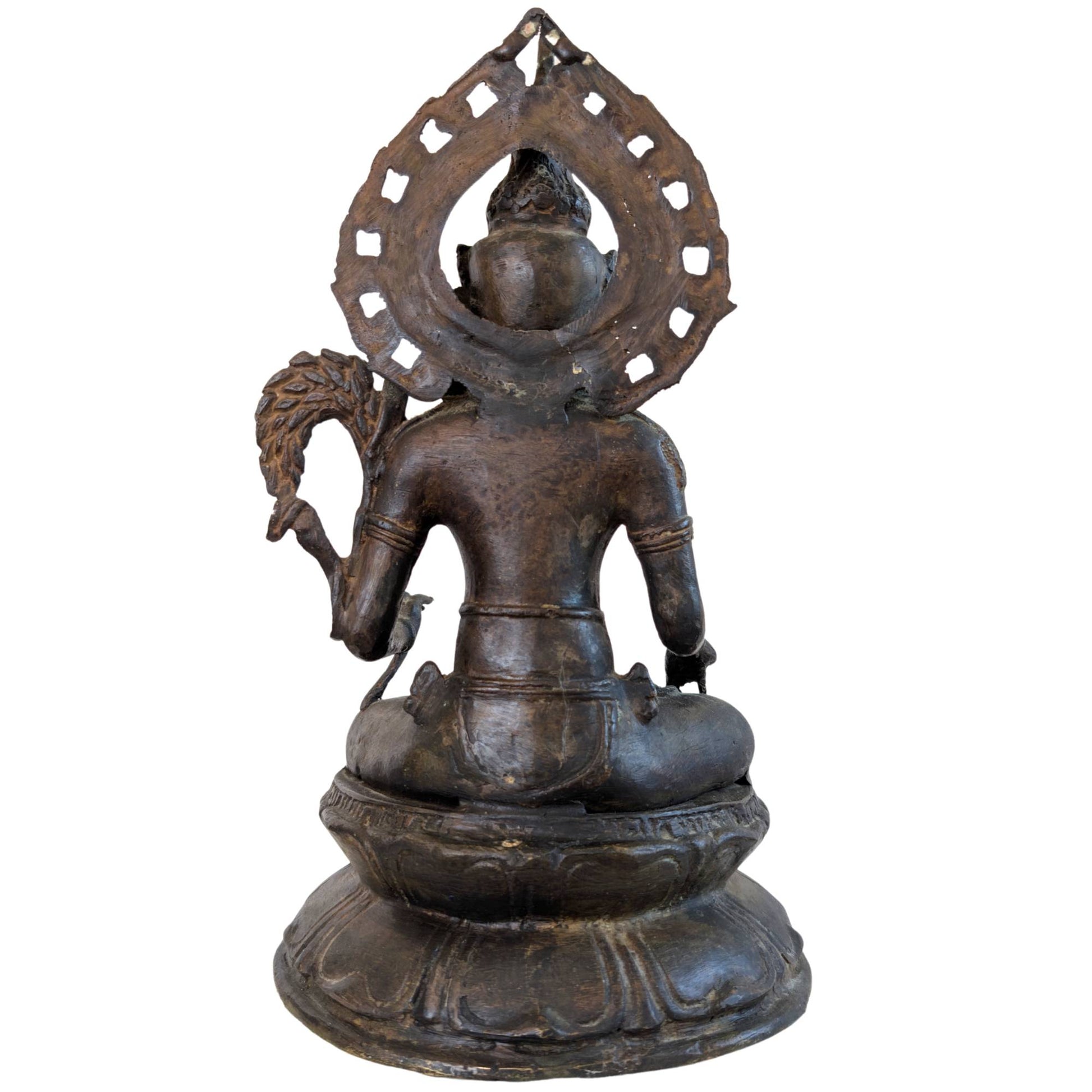 Classical Javanese-inspired Avalokiteshvara bronze statue