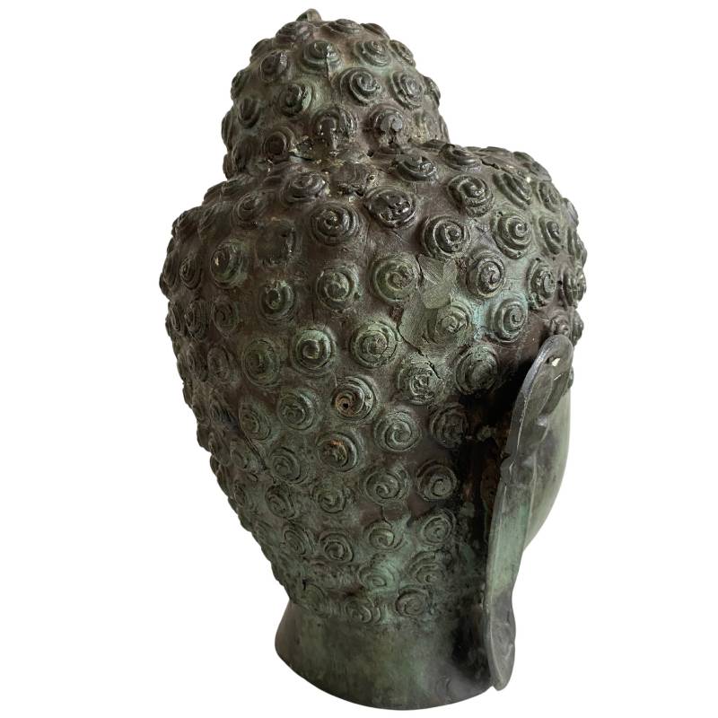 classic Buddha head of Thai bronze