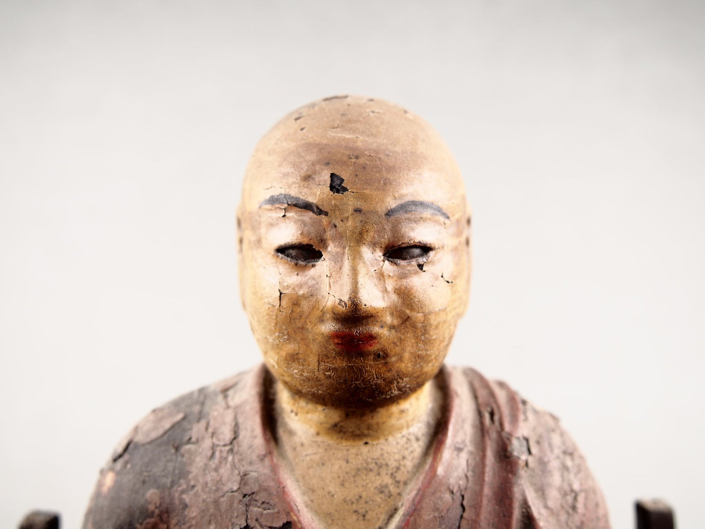 Wooden statue of the Buddhist monk Kobo Daishi
