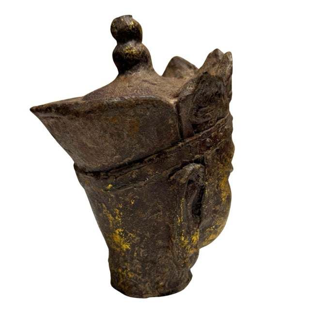 Pair of Buddhist heads from Ksitigarbha Dizang Pusa, China, 18th–19th century