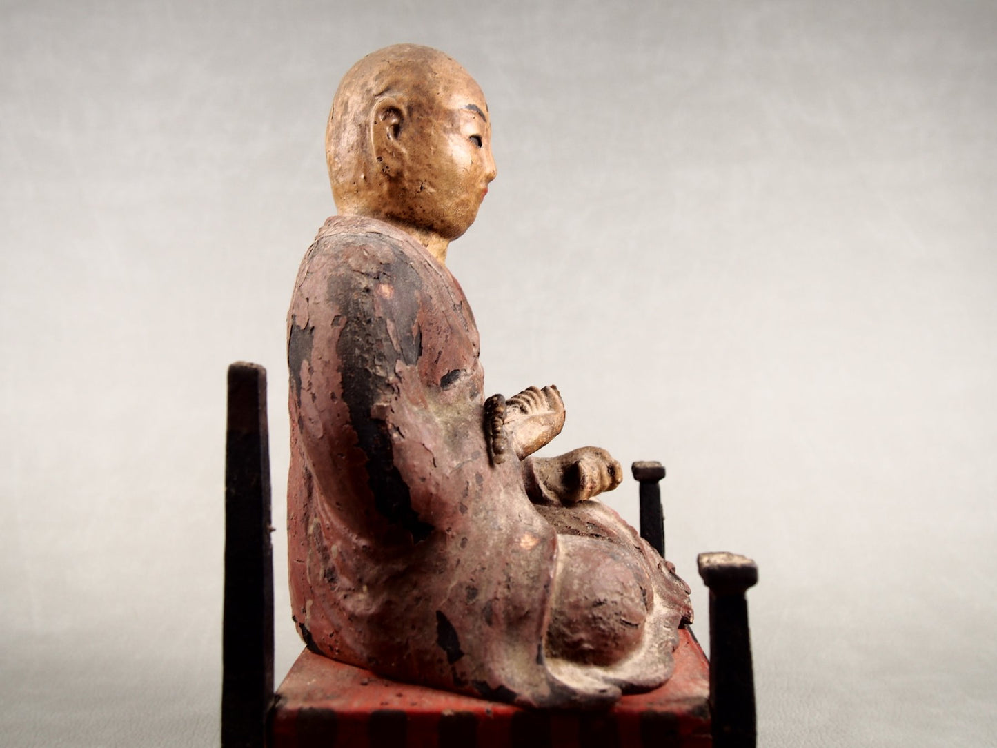 Wooden statue of Kukai, founder of Shingon Buddhism
