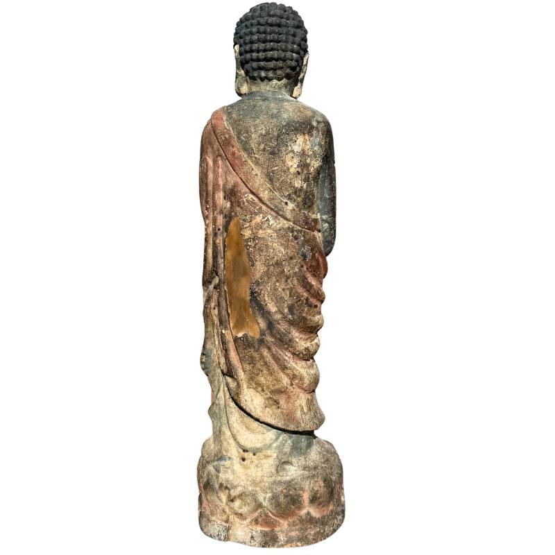 Kwanyin bodhisattva wooden temple statue
