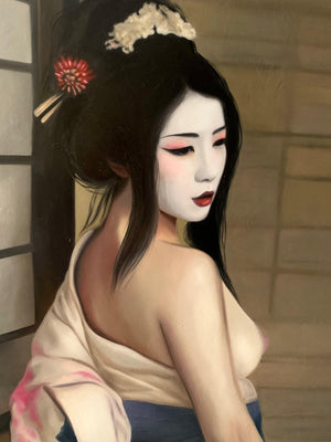 La flor revelada – Peinture à l'huile originale de J. Hanter (2026)