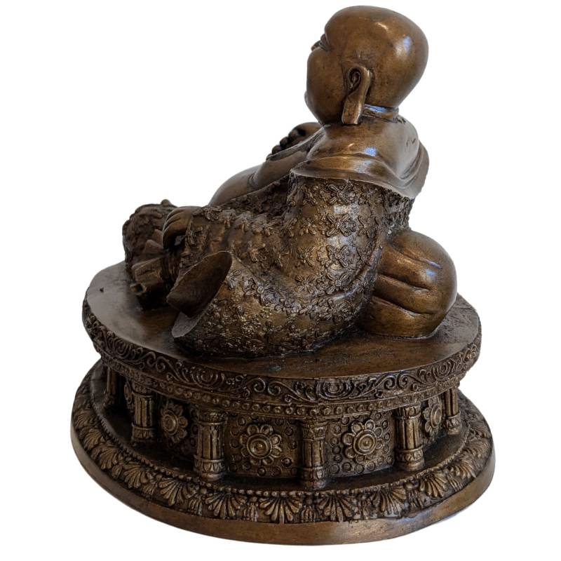 Chinese bronze statue of the Laughing Buddha Budai