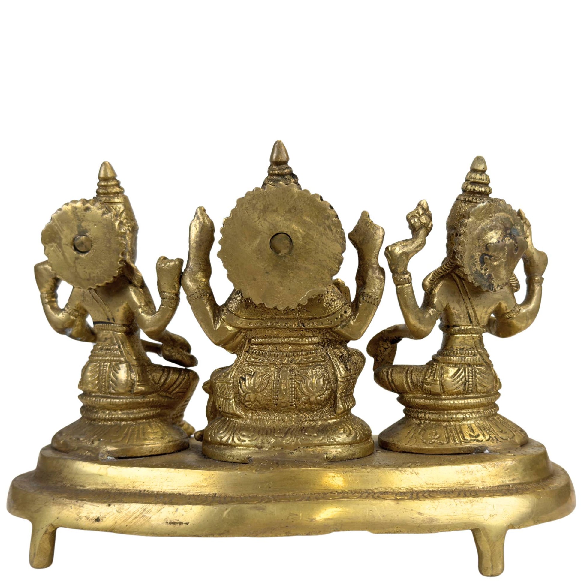 Lakshmi, goddess of prosperity, happiness, and abundance, on an Indian altar statue
