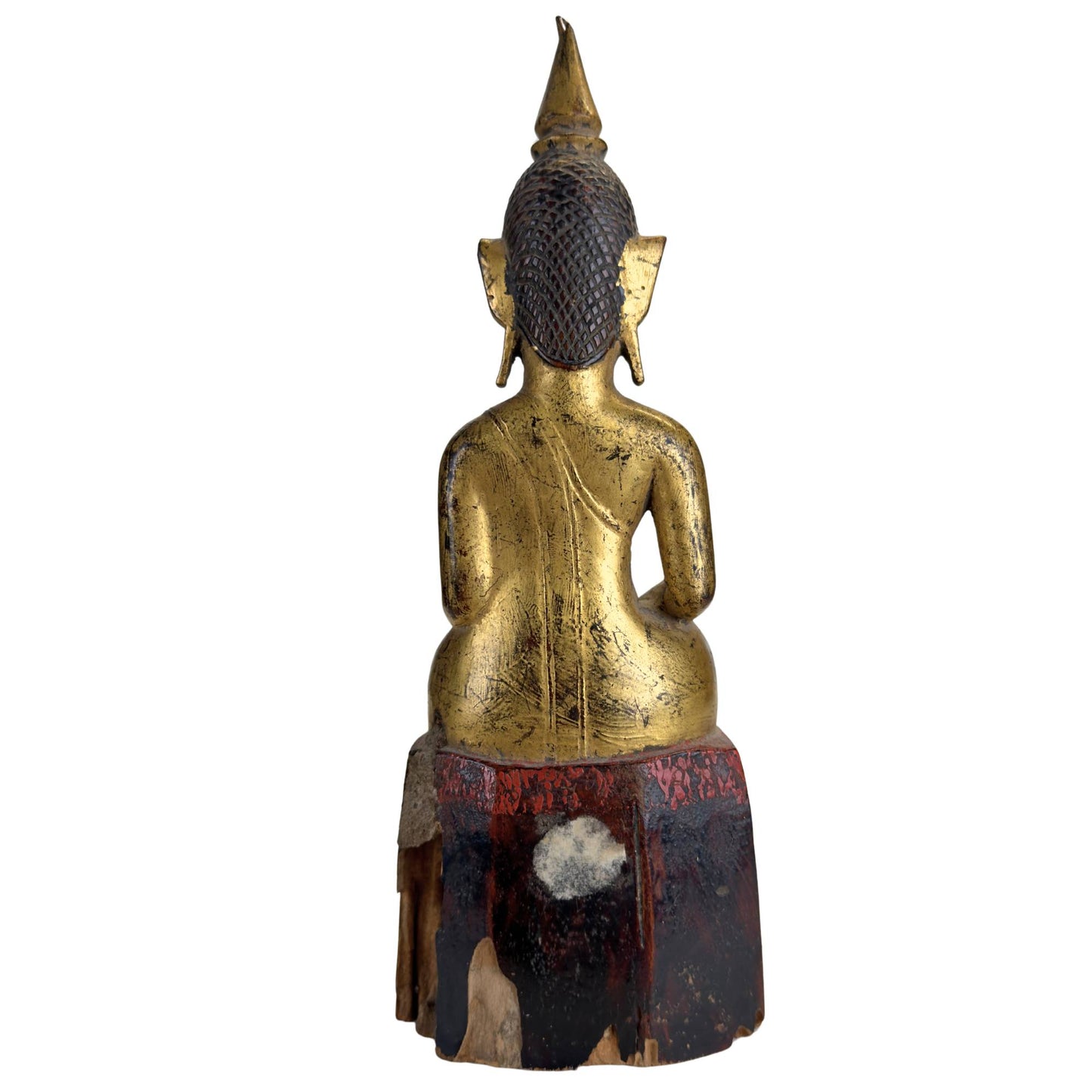 Lanna Buddha in Bhumisparsha mudra, with the right hand touching the earth as a witness to enlightenment.