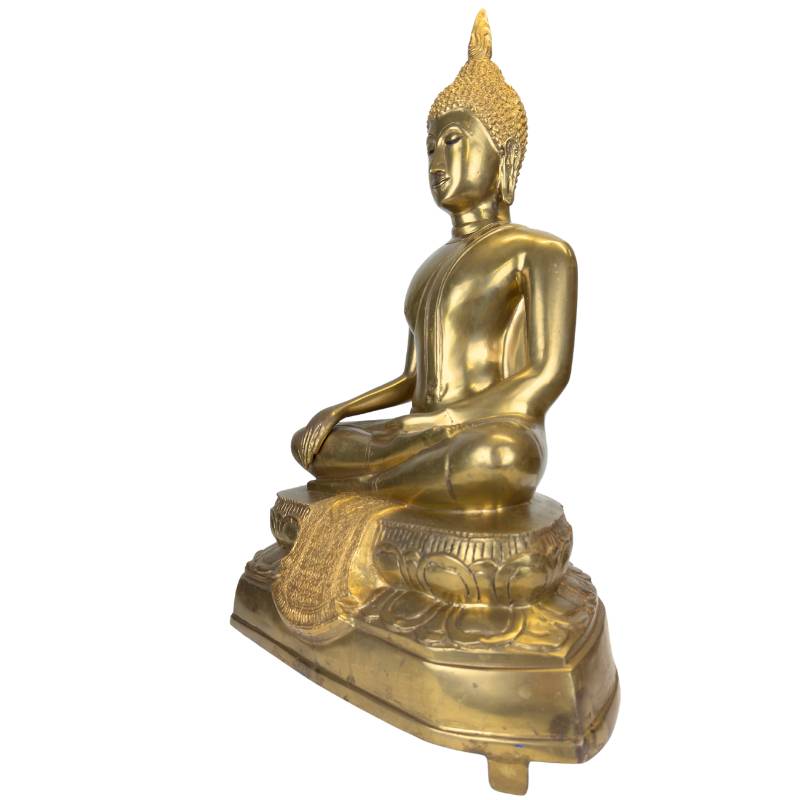 Detailed lotus throne of a Thai altar statue, Rama V period.