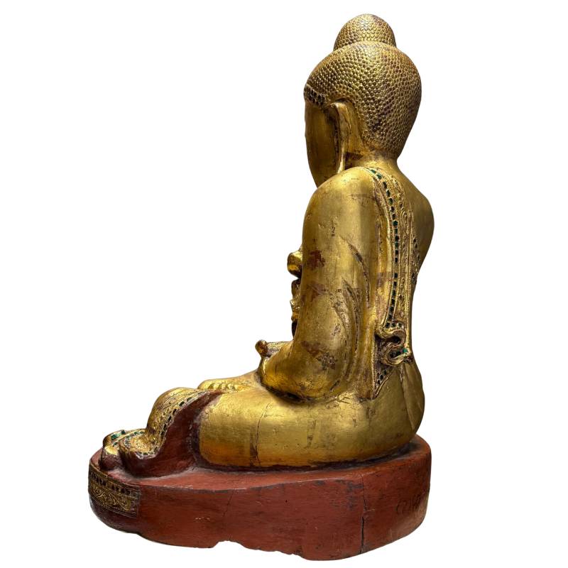 Mandalay Buddha altar statue for a meditation area, peaceful living space, or spiritual interior