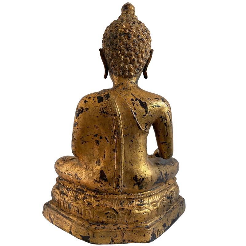 Burmese Mandalay Buddha statue in bronze with original ritual closure, Lot 159
