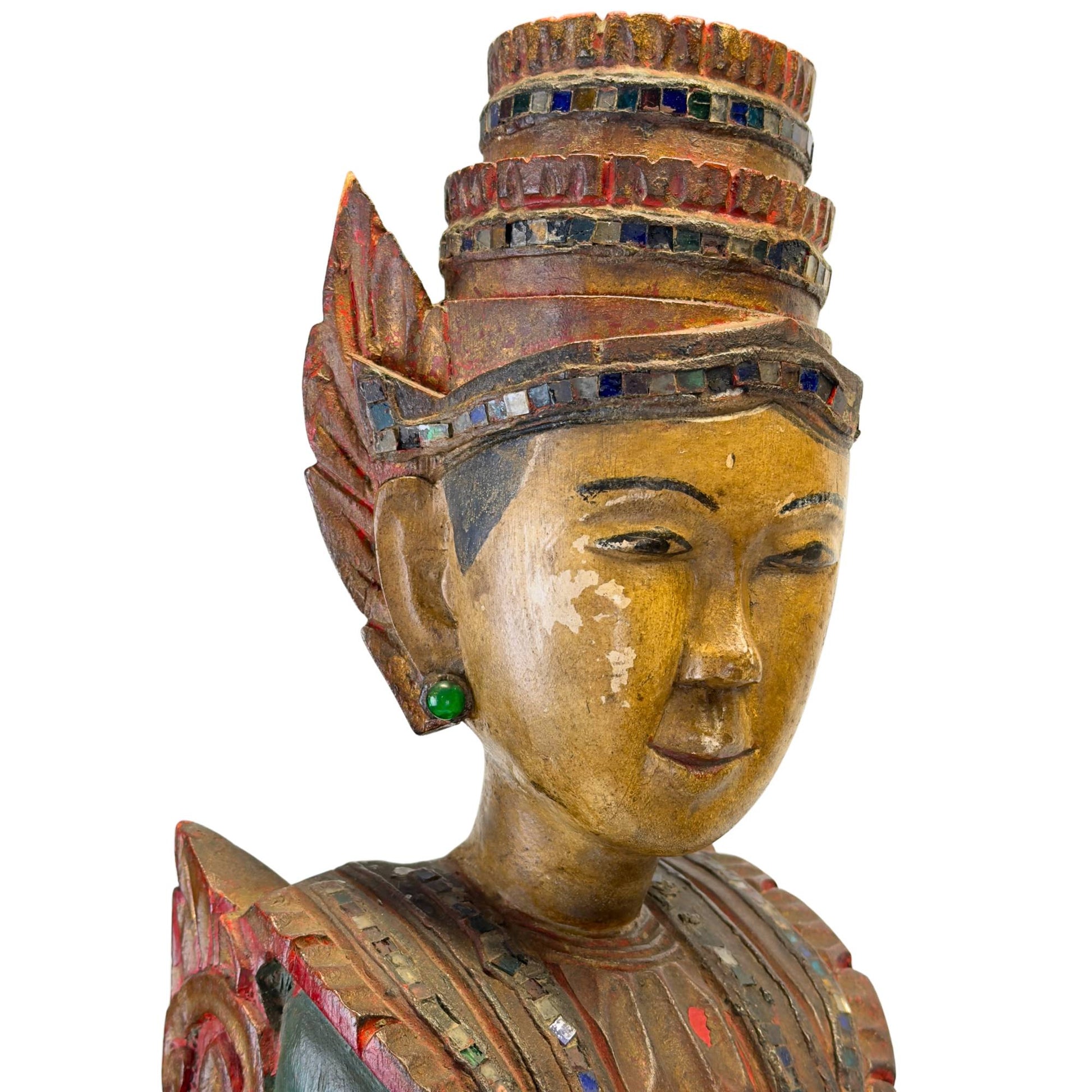 Wooden sculpture from traditional Mandalay temple art