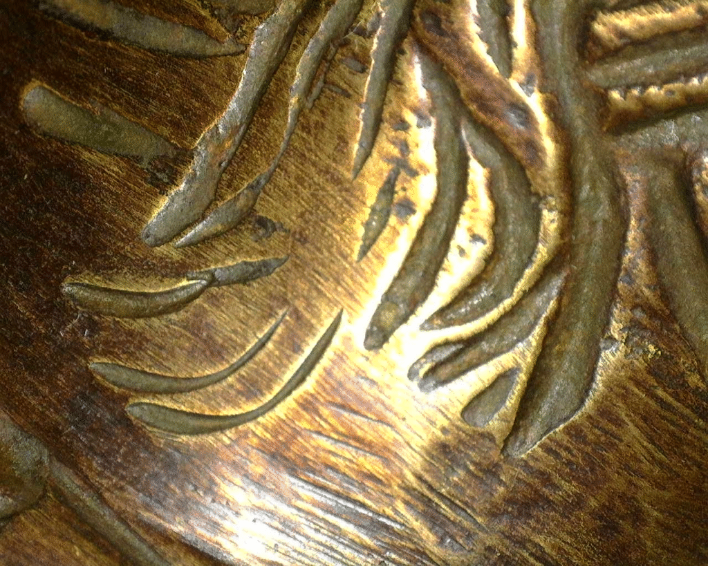 Antique Himalayan Manjushri statue in bronze