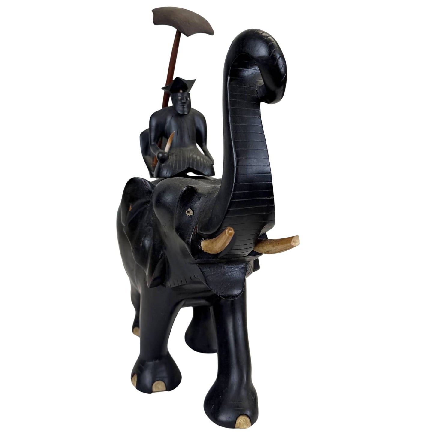 solid ebony elephant toenails bone inlay