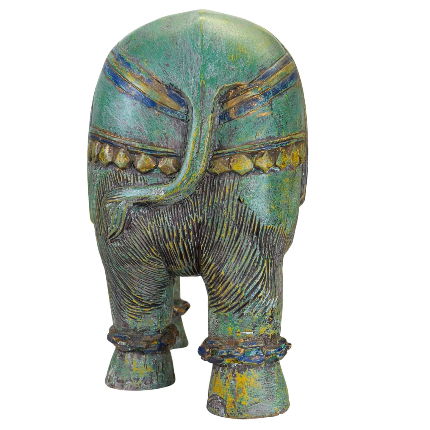 Solid wooden elephant as a symbol of luck and prosperity