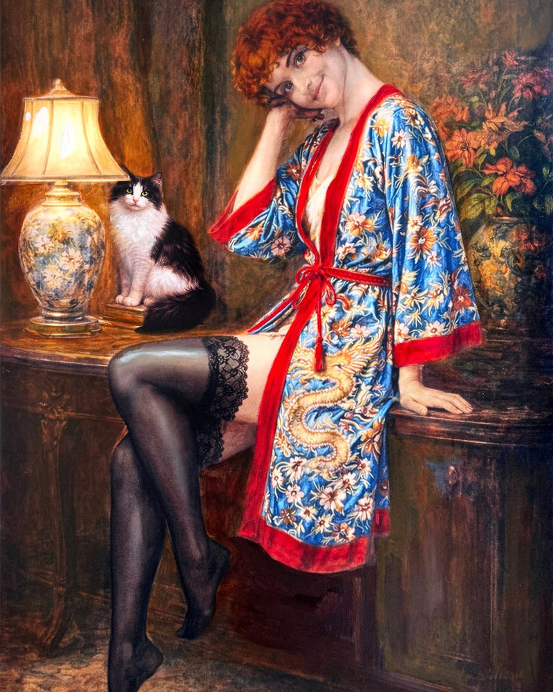 Max-Daniel – Alcôve en bas noirs – Œuvre unique en techniques mixtes – 60 x 90 cm