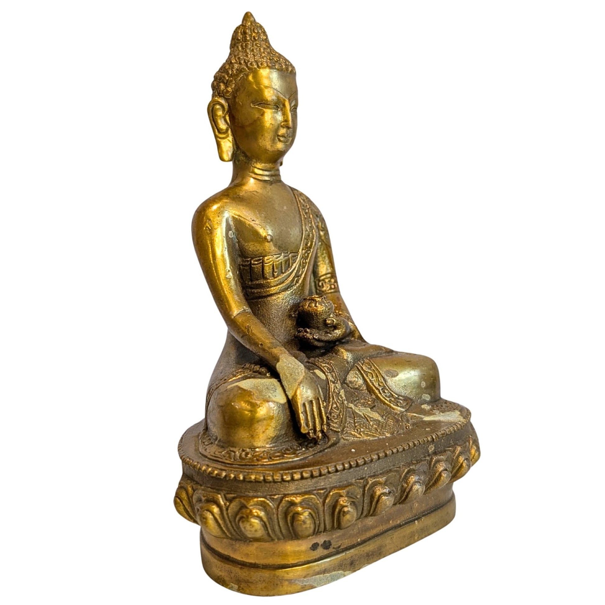 Bronze Medicine Buddha statue for spiritual healing