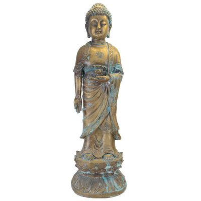 Bouddha de la médecine - bronze - debout - Chine - 98 cm - vintage - XL