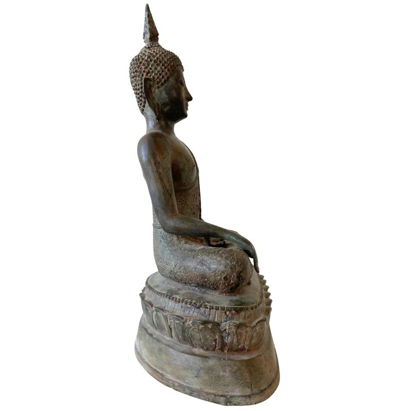 Meditating Buddha from Thailand in bronze