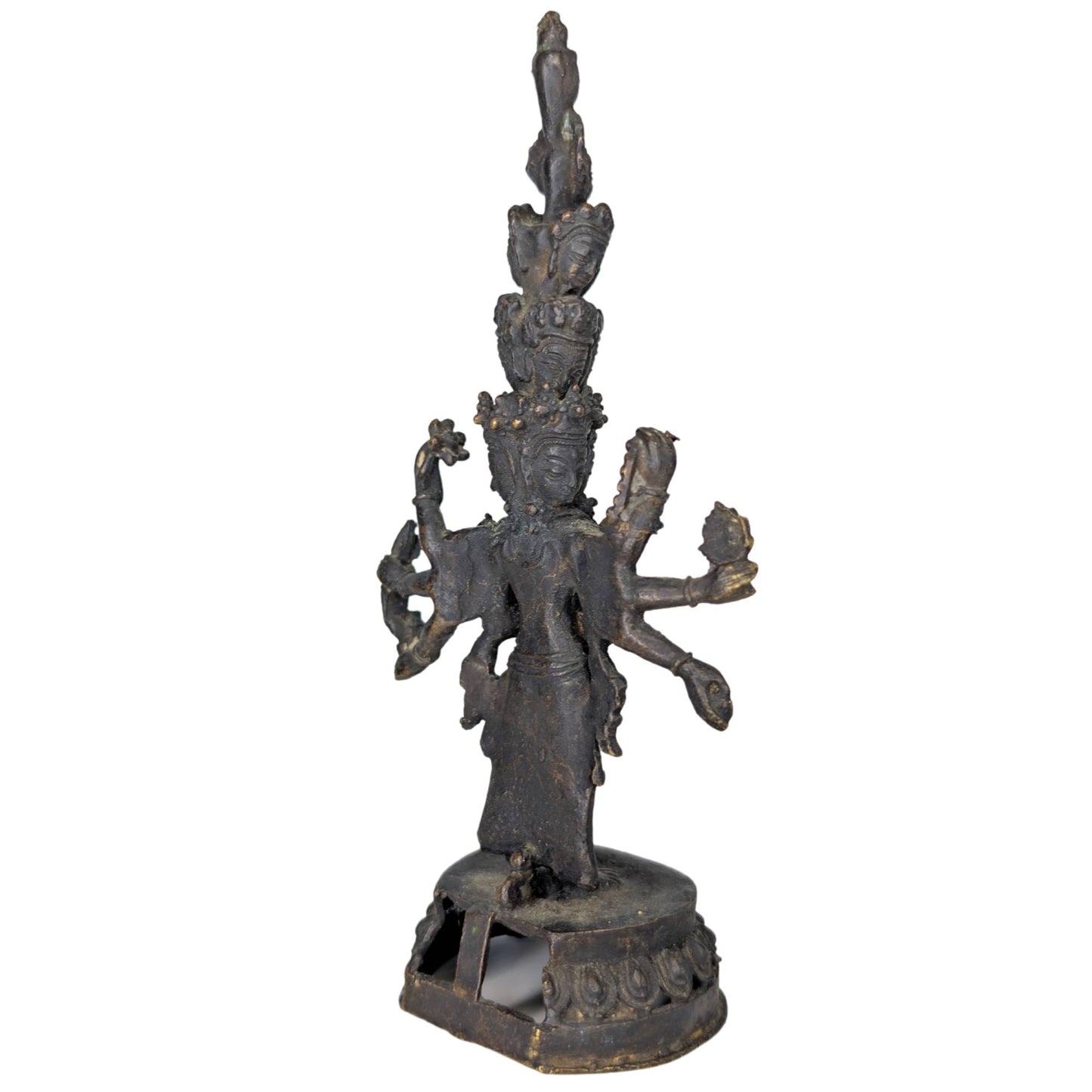 Authentic mineral oxidation and natural patina that confirm its great age.