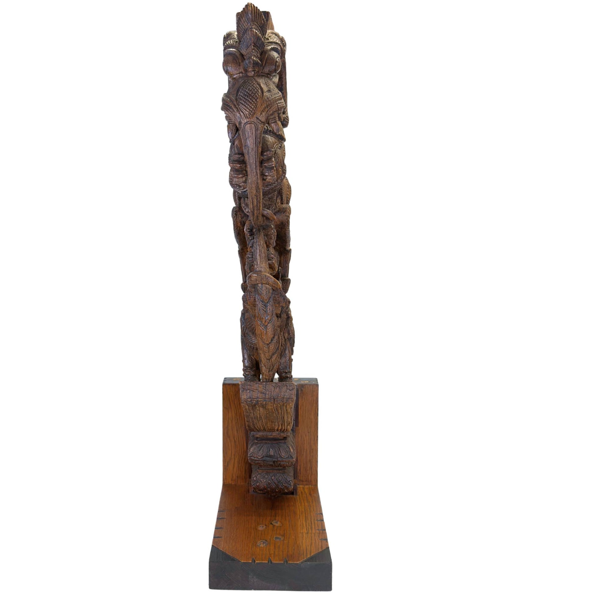 Monumental Yali temple bracket from South India, 19th century