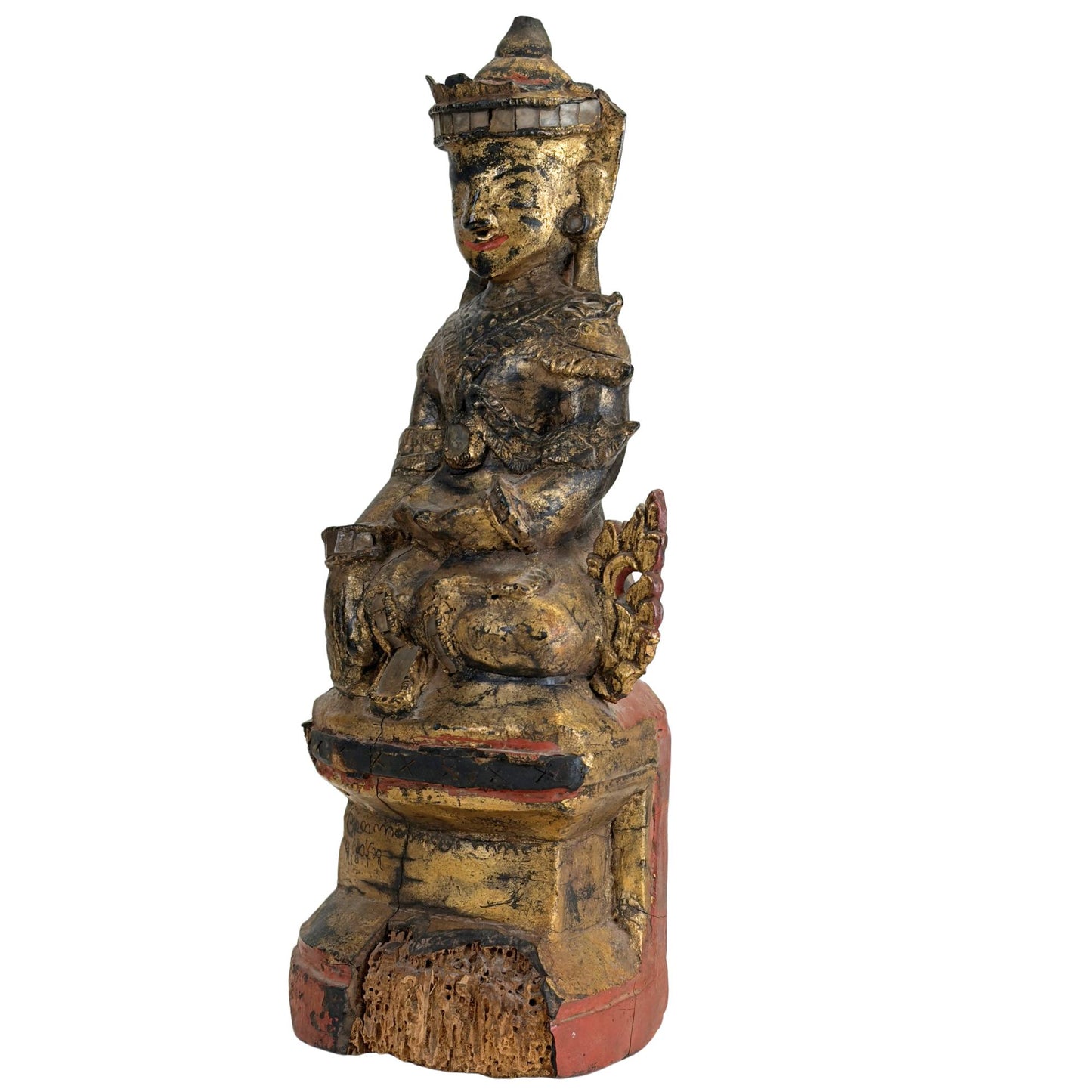 Antique Myanmar Nat guardian spirit made of wood