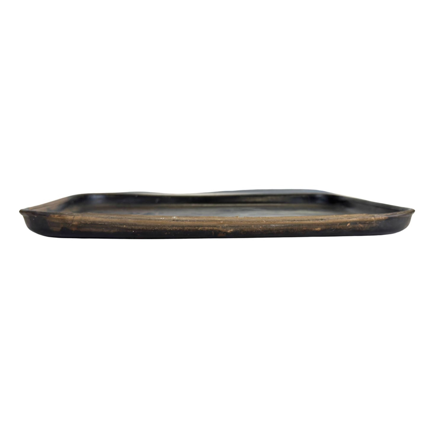 Hand-painted Japanese river landscape on a Napoleon III tray from France