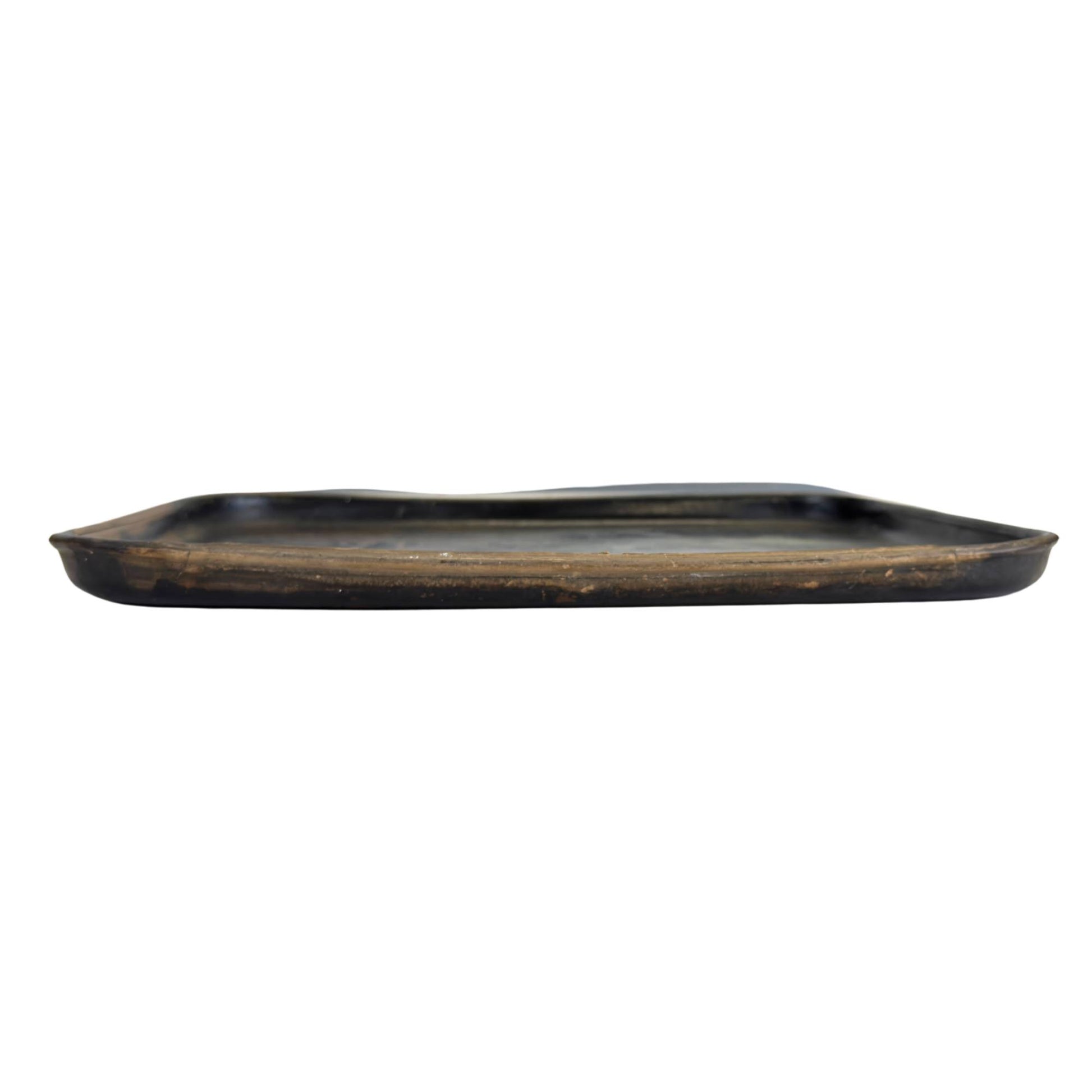 Hand-painted Japanese river landscape on a Napoleon III tray from France
