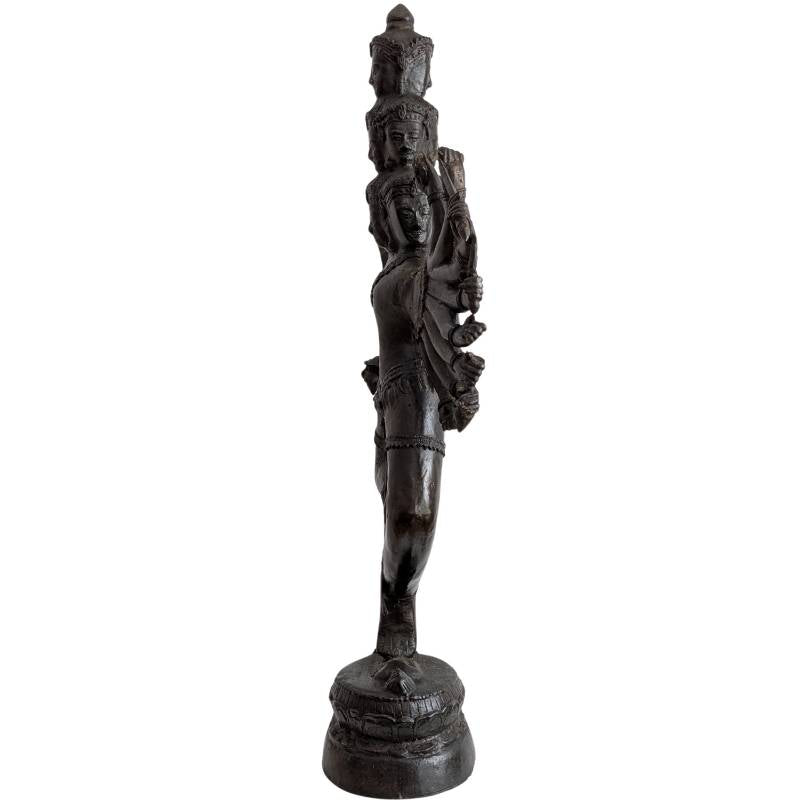 Bronze Nataraja Shiva temple statue in Thai Khmer style