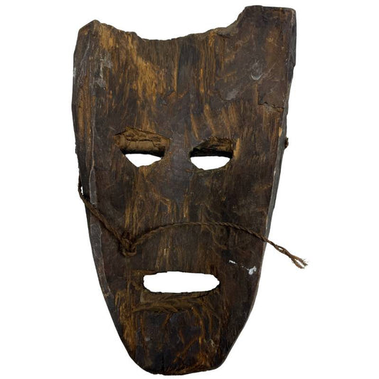 Traditioneel Himalaya masker uit Nepal met lang en smal gezicht
