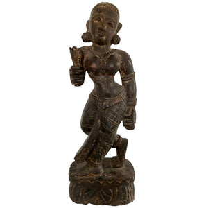Śrī Lakṣmī – Sculpture du temple en bois de Newar – Lot 191