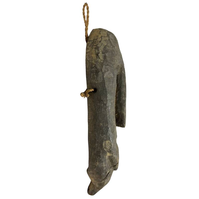 Nepalese wooden ceremonial mask with signs of use and patina
