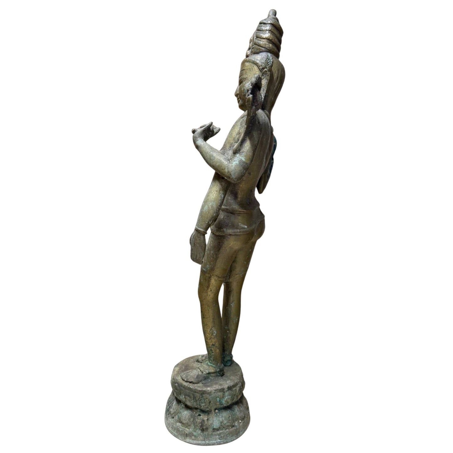 Nepalese four-armed Avalokiteshvara in bronze, 17th century – right side view