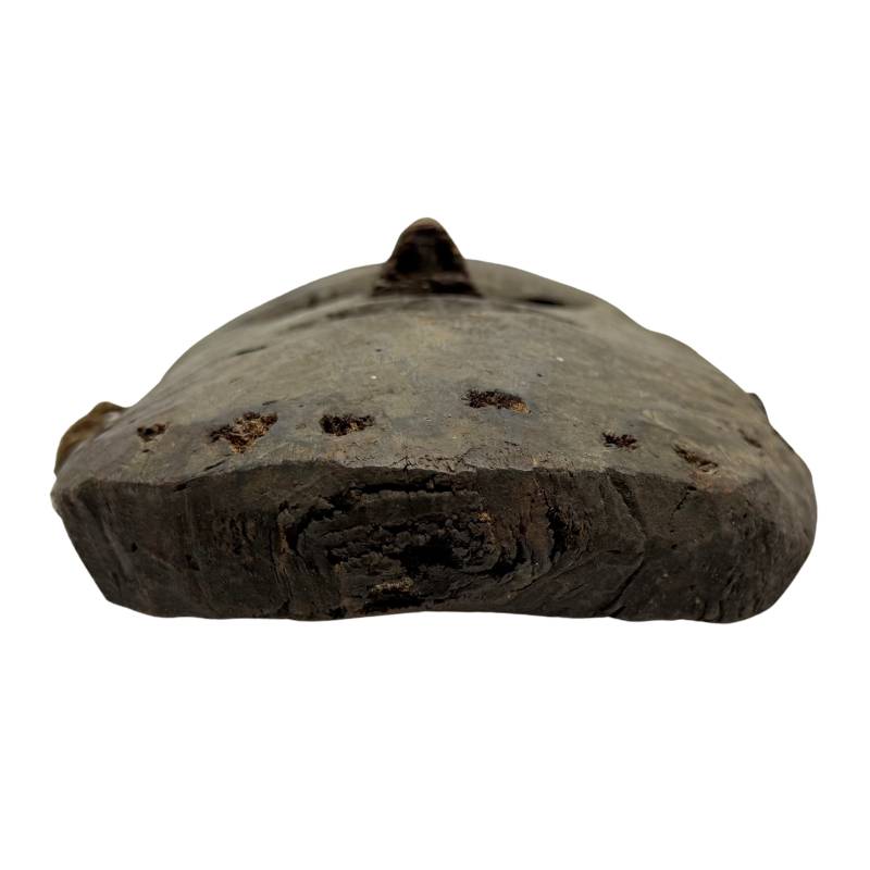 Nepalese Holzmaske with original Schnurbindung aus Holz and gewachsener Oberfläche