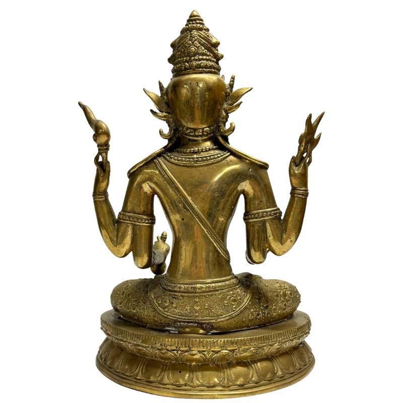 Nepalese Avalokiteshvara bodhisattva in bronze with natural patina