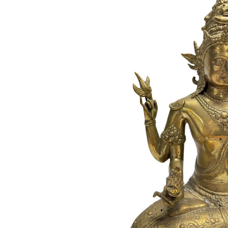 Authentic Newar Vajrayana bodhisattva cast in bronze