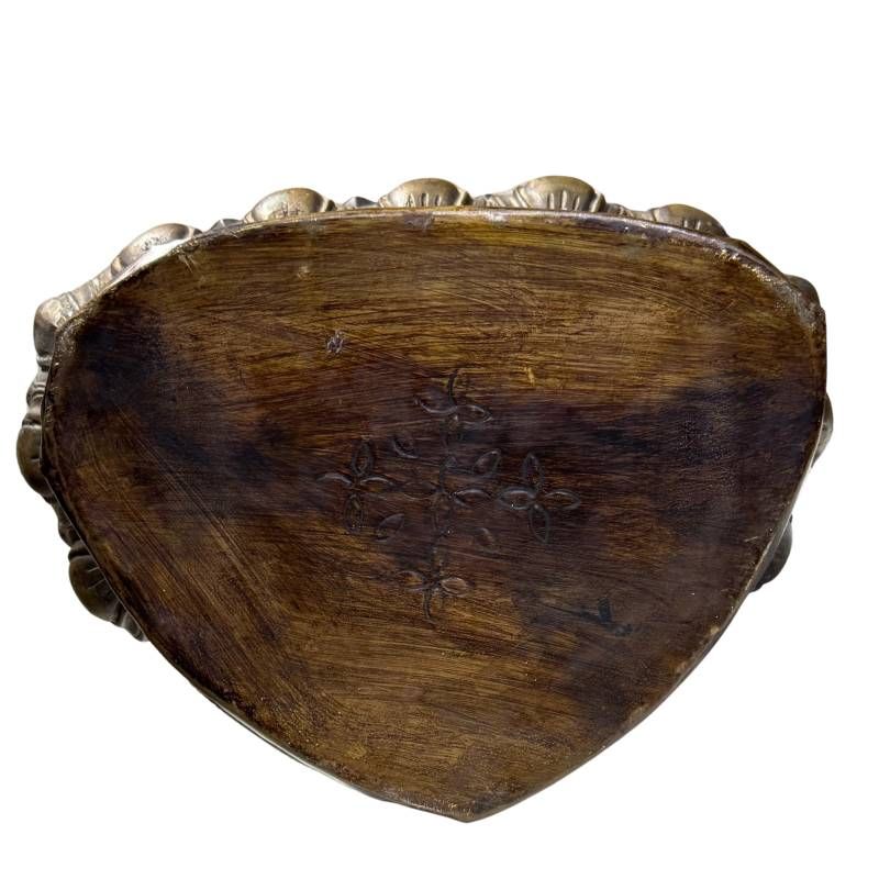 Bottom of antique bronze Buddha with traditional finish