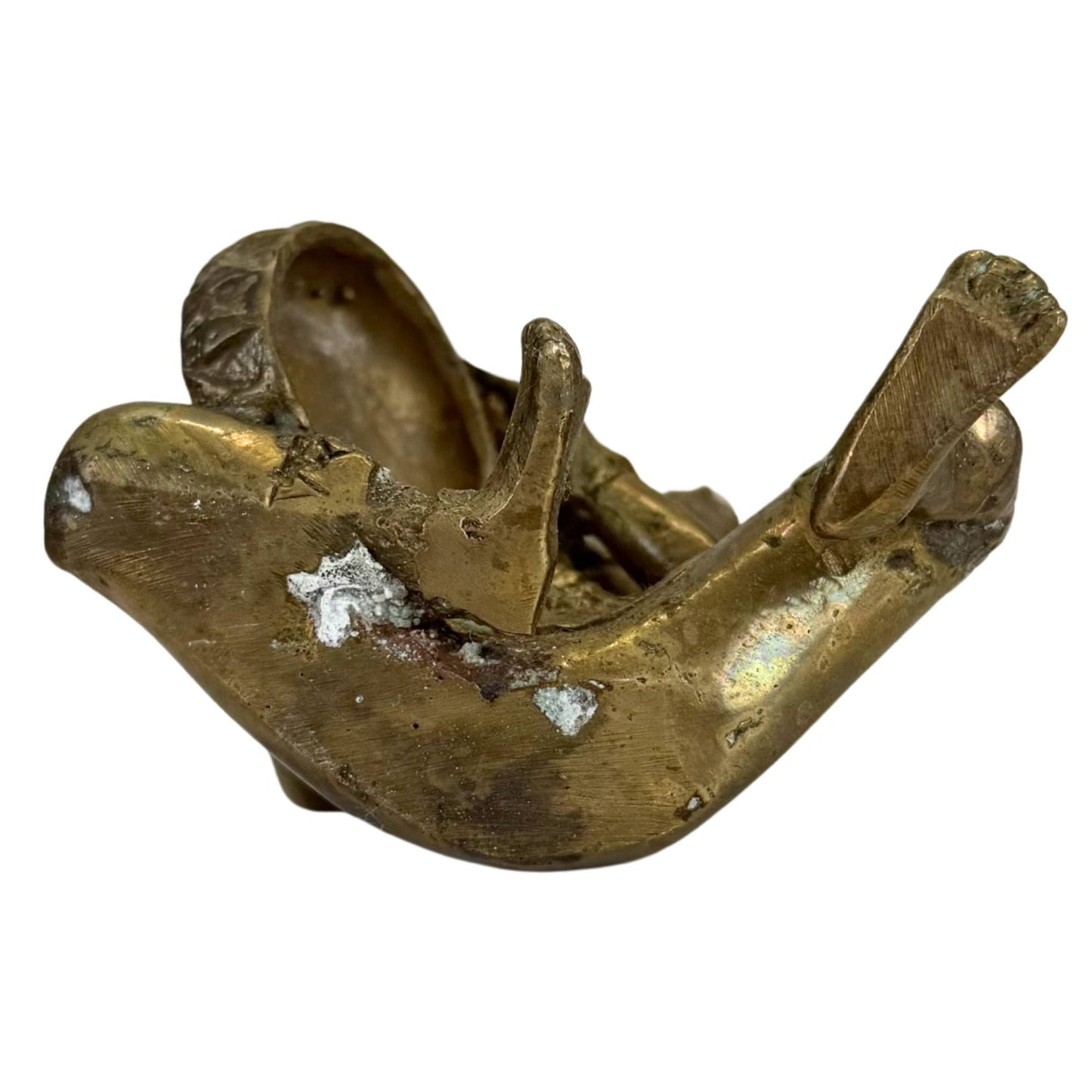 Bottom of old Thai bronze figure with manual finish