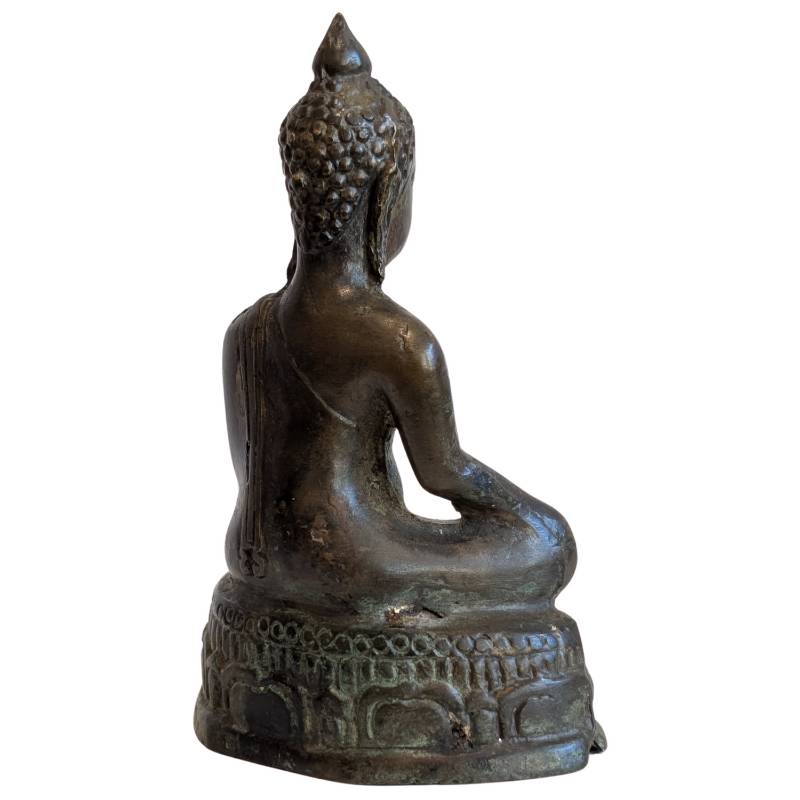 Old Buddhist utilitarian statue in bronze
