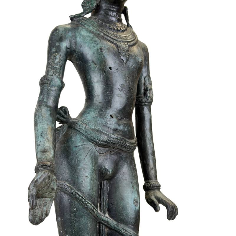 old bronze statue from an Asian devotional context